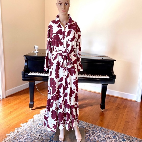 NWT Zara button down printed ruffled dress - Picture 9 of 16